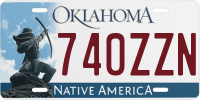 OK license plate 740ZZN