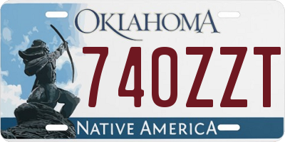 OK license plate 740ZZT