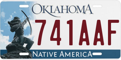 OK license plate 741AAF