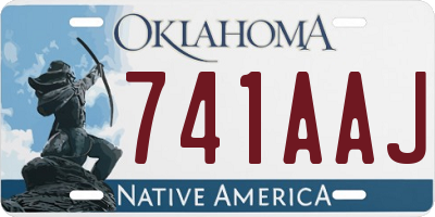 OK license plate 741AAJ