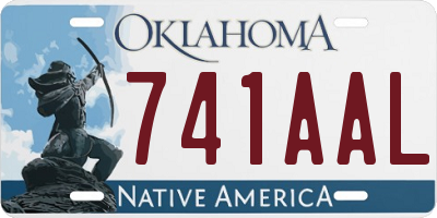 OK license plate 741AAL