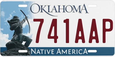 OK license plate 741AAP