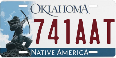 OK license plate 741AAT