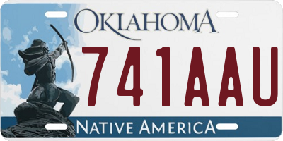 OK license plate 741AAU