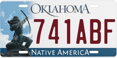 OK license plate 741ABF