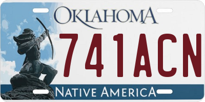 OK license plate 741ACN