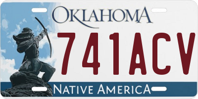 OK license plate 741ACV