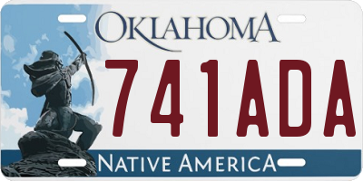 OK license plate 741ADA