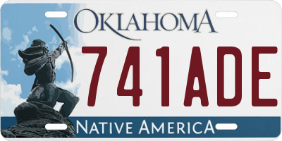 OK license plate 741ADE