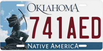OK license plate 741AED