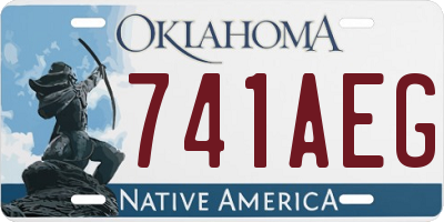 OK license plate 741AEG