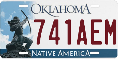 OK license plate 741AEM