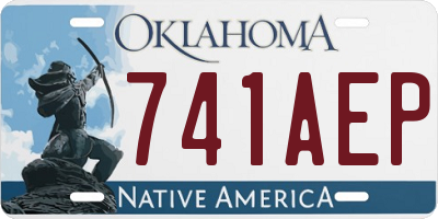 OK license plate 741AEP
