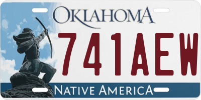 OK license plate 741AEW