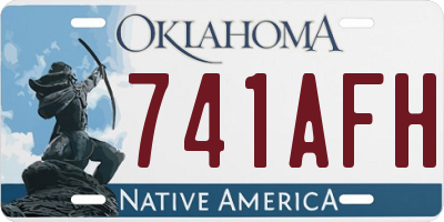 OK license plate 741AFH