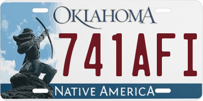 OK license plate 741AFI
