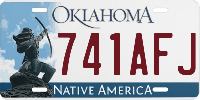 OK license plate 741AFJ
