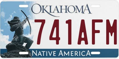 OK license plate 741AFM
