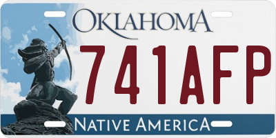OK license plate 741AFP