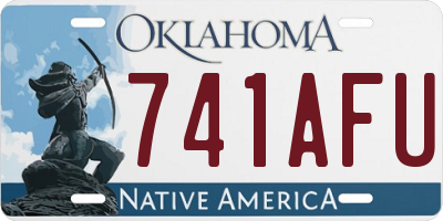 OK license plate 741AFU