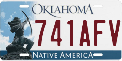 OK license plate 741AFV