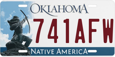 OK license plate 741AFW