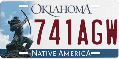 OK license plate 741AGW