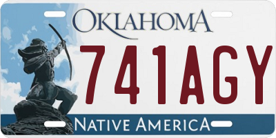 OK license plate 741AGY