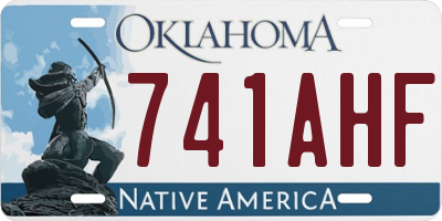 OK license plate 741AHF