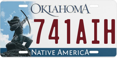 OK license plate 741AIH