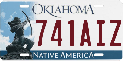 OK license plate 741AIZ