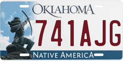 OK license plate 741AJG