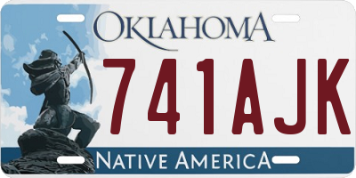 OK license plate 741AJK