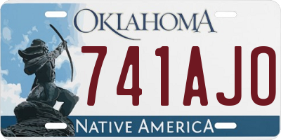 OK license plate 741AJO