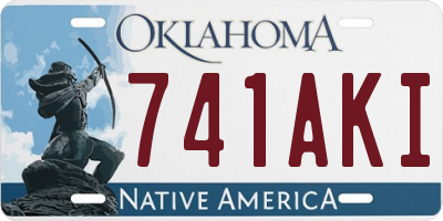 OK license plate 741AKI
