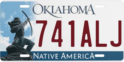 OK license plate 741ALJ