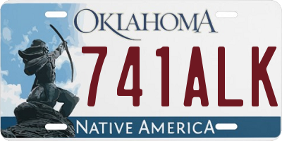 OK license plate 741ALK