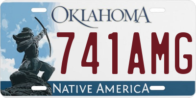 OK license plate 741AMG