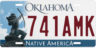 OK license plate 741AMK