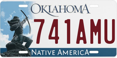 OK license plate 741AMU