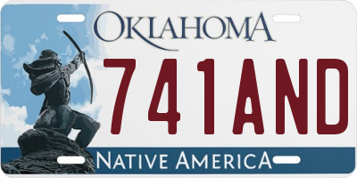 OK license plate 741AND