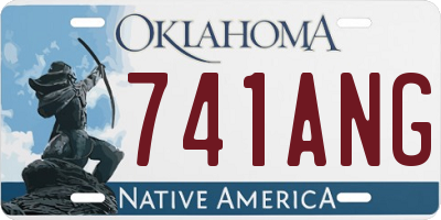 OK license plate 741ANG