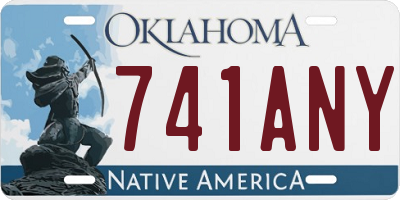 OK license plate 741ANY