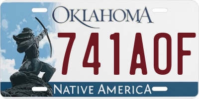 OK license plate 741AOF