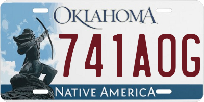 OK license plate 741AOG