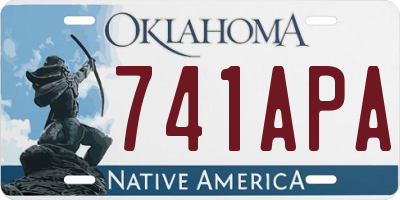OK license plate 741APA