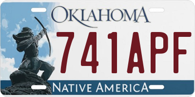 OK license plate 741APF