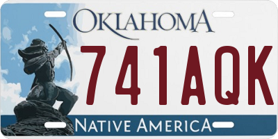 OK license plate 741AQK