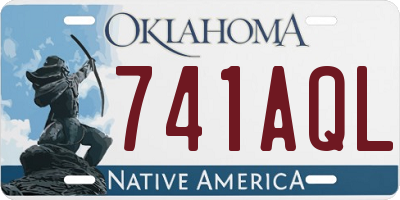 OK license plate 741AQL