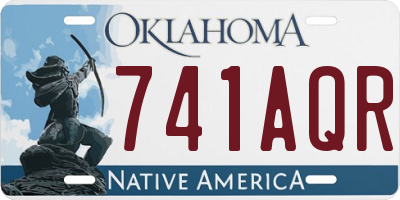 OK license plate 741AQR